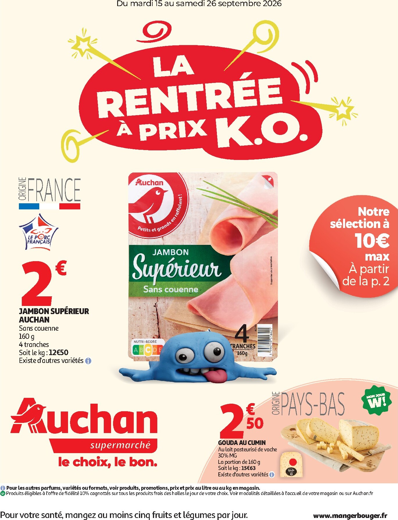 Flyer Auchan - Foire à la bière supers - Supermarché pour la semaine prochaine du du mardi 15/09/2026 au du samedi 26/09/2026