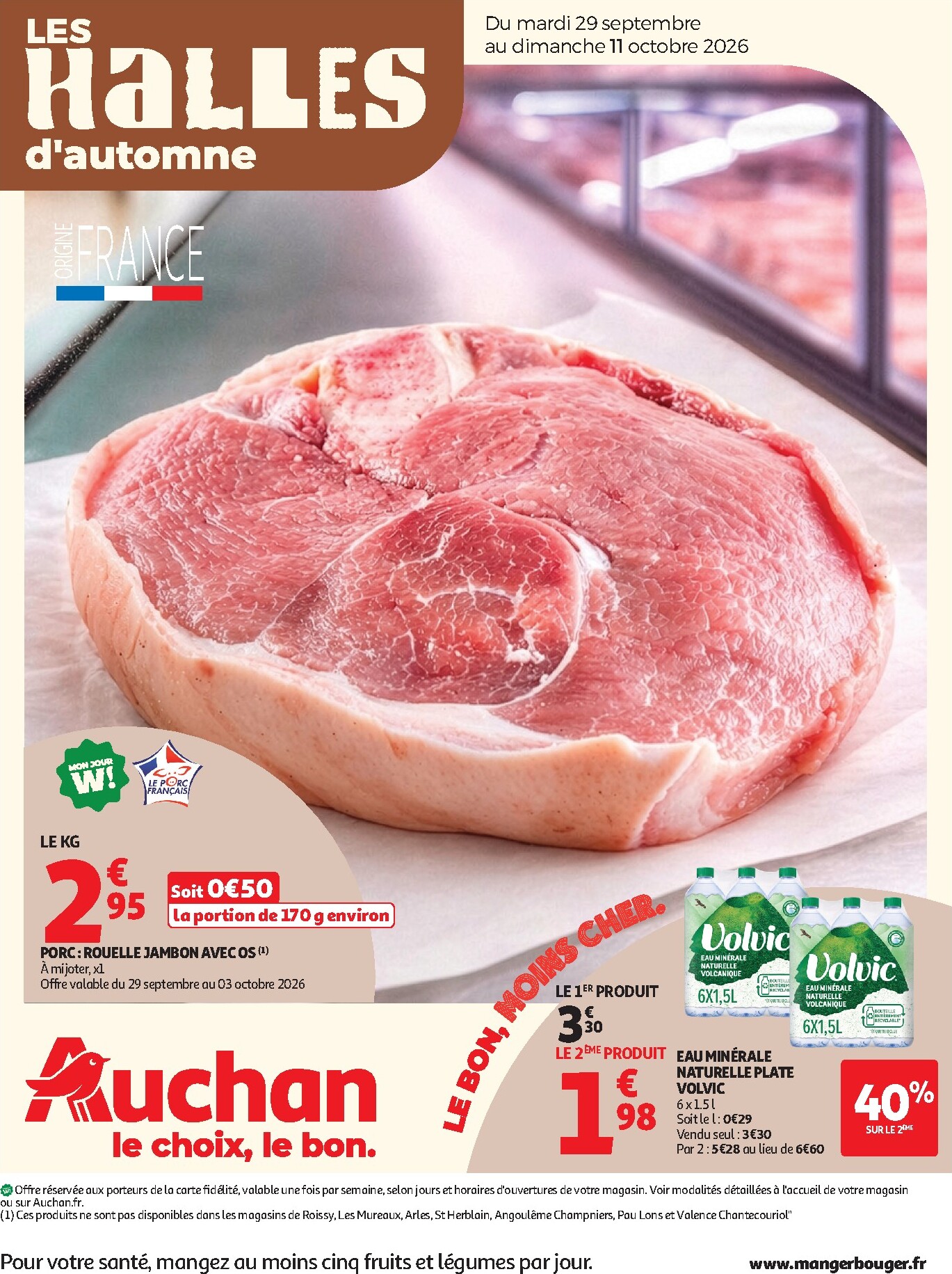 Flyer Auchan Supermarché pour la semaine prochaine du du mardi 29/09/2026 au du dimanche 11/10/2026