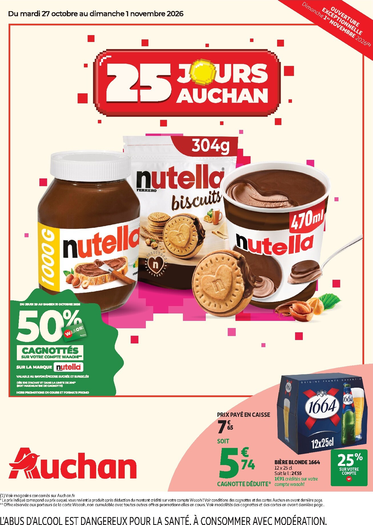 Flyer Auchan - 25 jours pour la semaine prochaine du du mardi 27/10/2026 au du dimanche 01/11/2026
