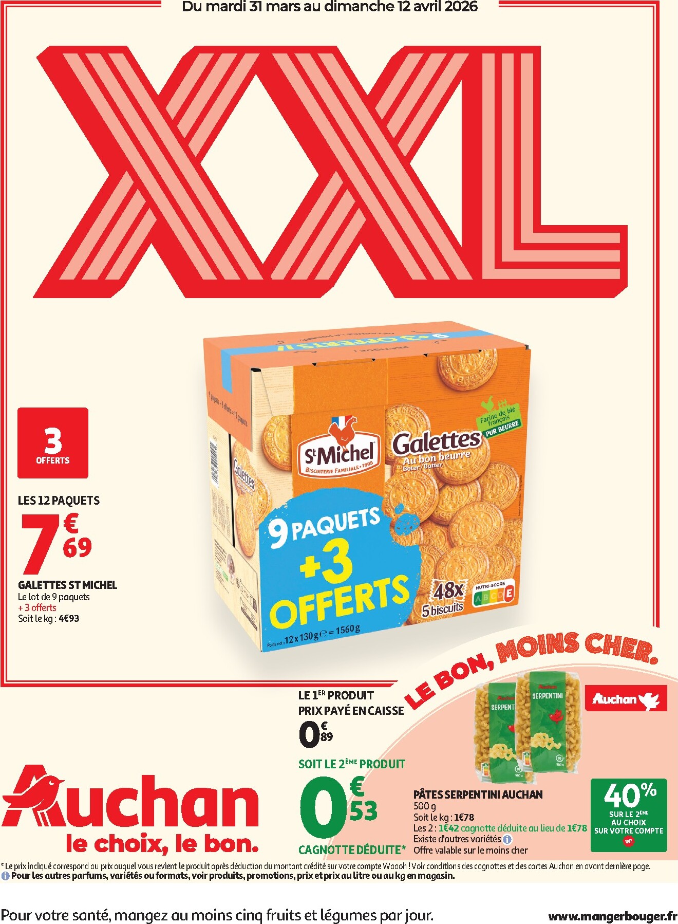 Catalogue Auchan - Promos XXL - Hypermarché valable du 31/03/2026 au 12/04/2026