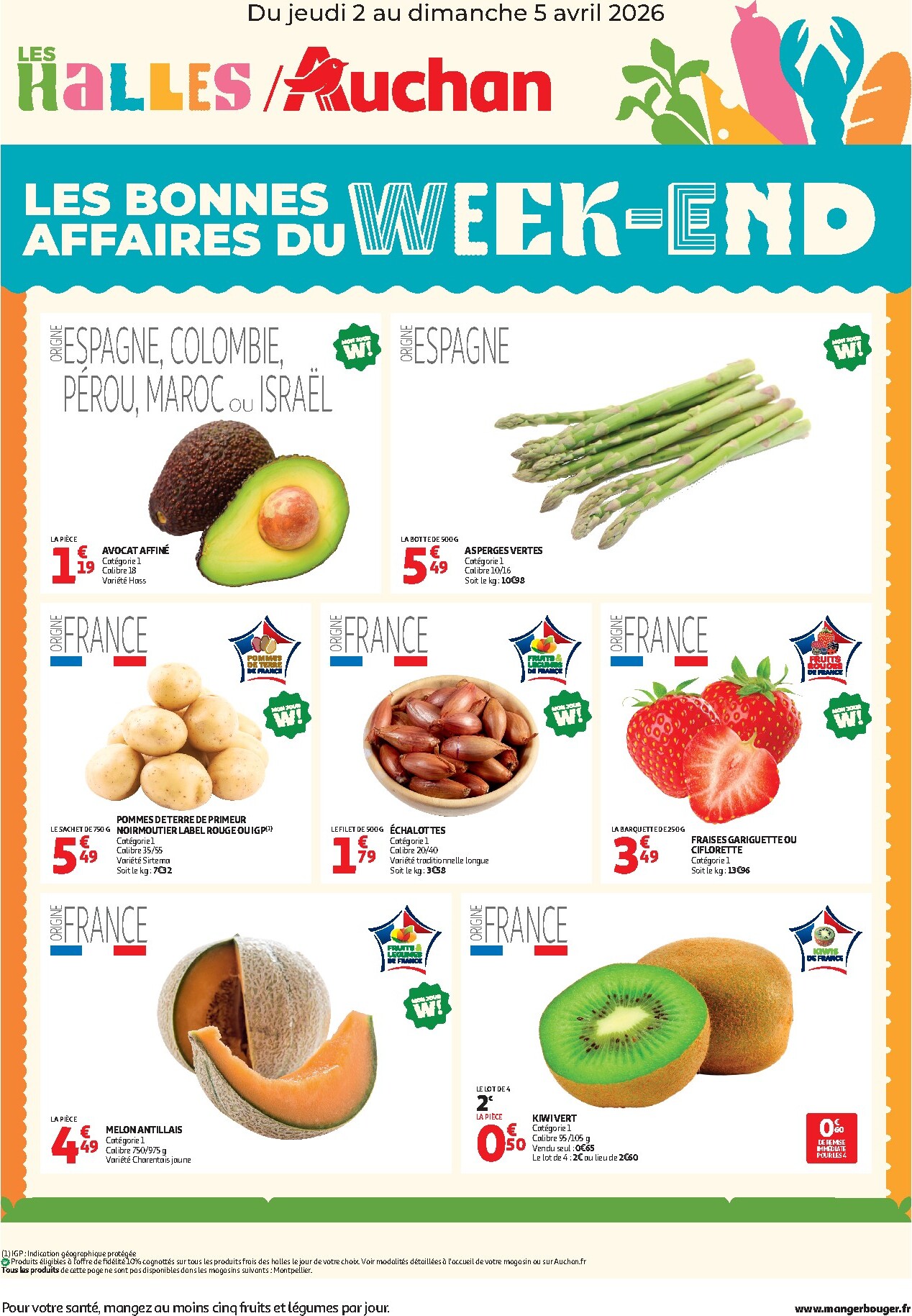 Catalogue Auchan - Les bons plans du week-end dans votre hyper - Hypermarché valable du 02/04/2026 au 05/04/2026