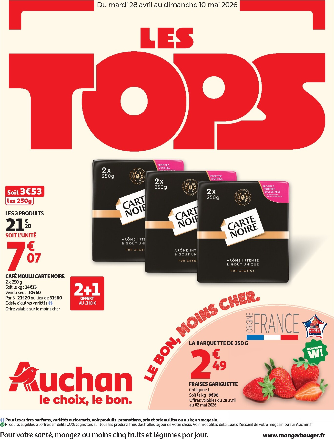 Flyer Auchan - 25 jours pour la semaine prochaine du du mardi 28/04/2026 au du dimanche 10/05/2026