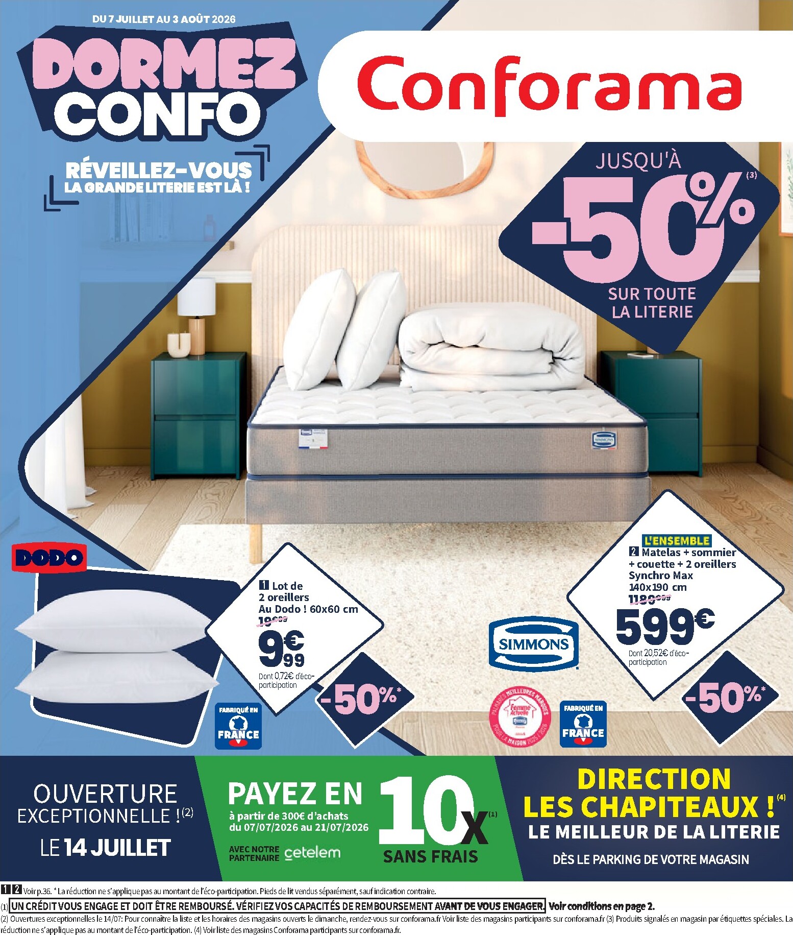 Current Conforama leaflet valid from du mardi 07/07/2026 to du lundi 03/08/2026