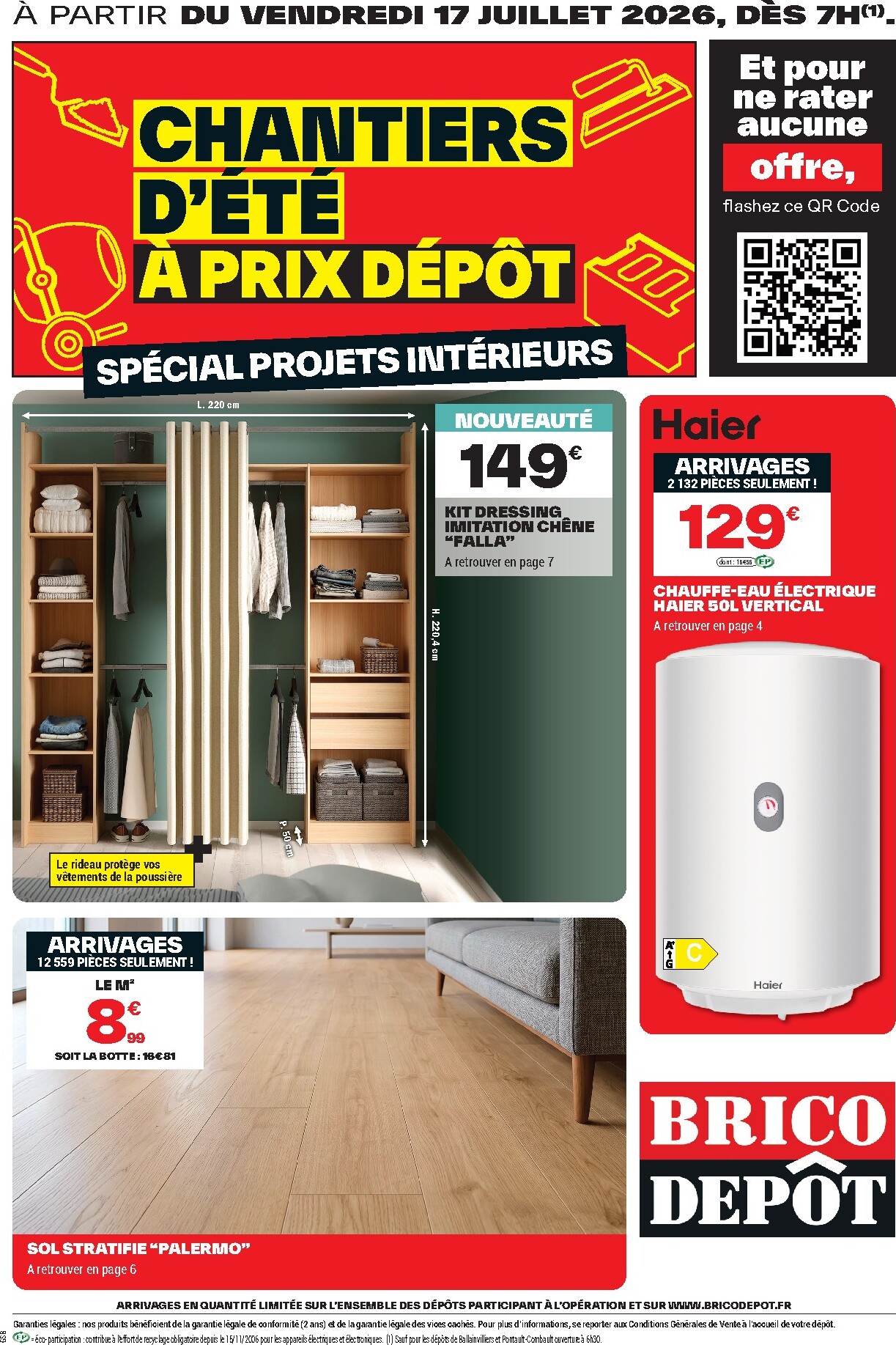 Current Brico Dépôt leaflet valid from du vendredi 17/07/2026 to de jeudi 30/07/2026