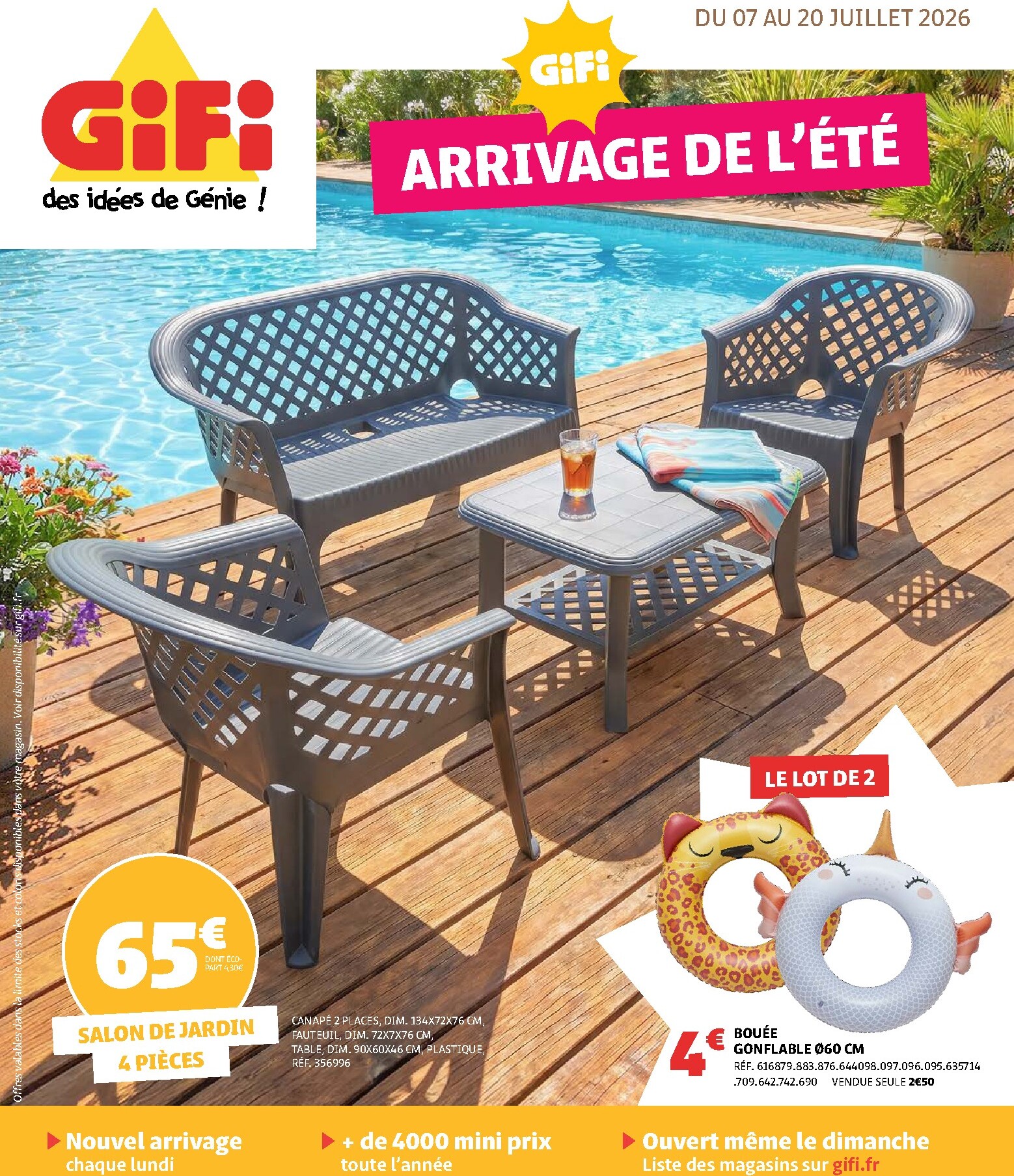 Current Gifi - Arrivage de l'été leaflet valid from du mardi 07/07/2026 to du lundi 20/07/2026