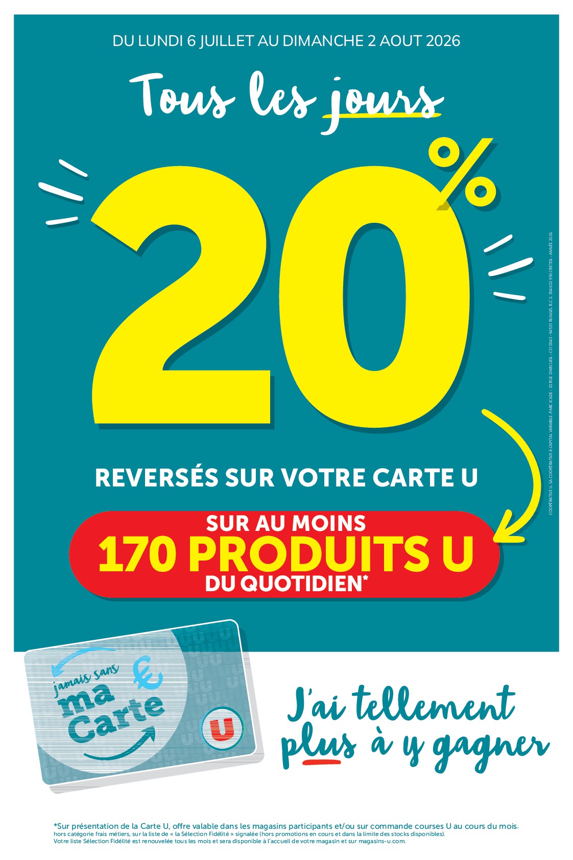 Current Super U leaflet valid from du lundi 06/07/2026 to du dimanche 02/08/2026
