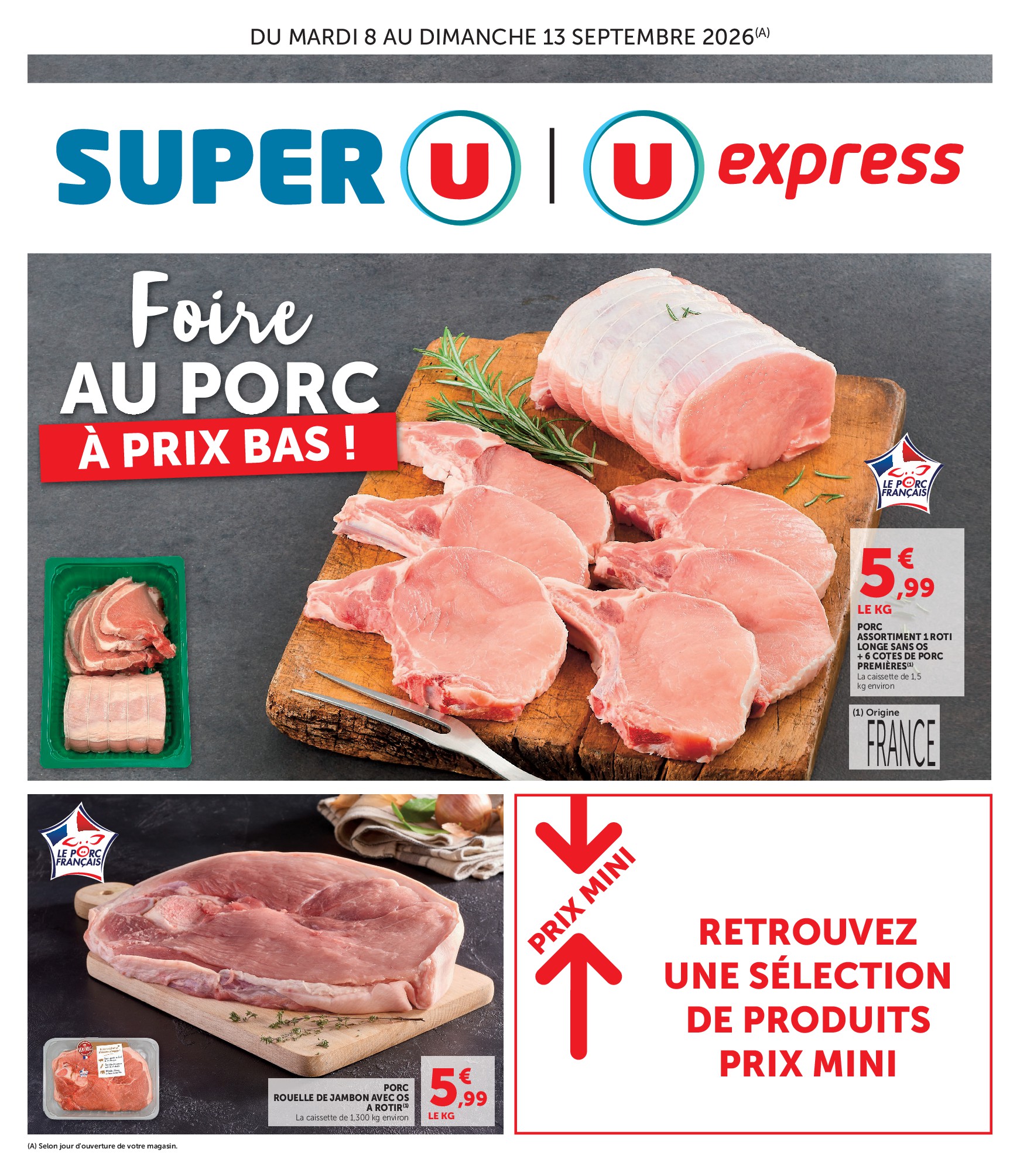 Prospectus Super U - Express valide du du mardi 08/09/2026 au du dimanche 13/09/2026