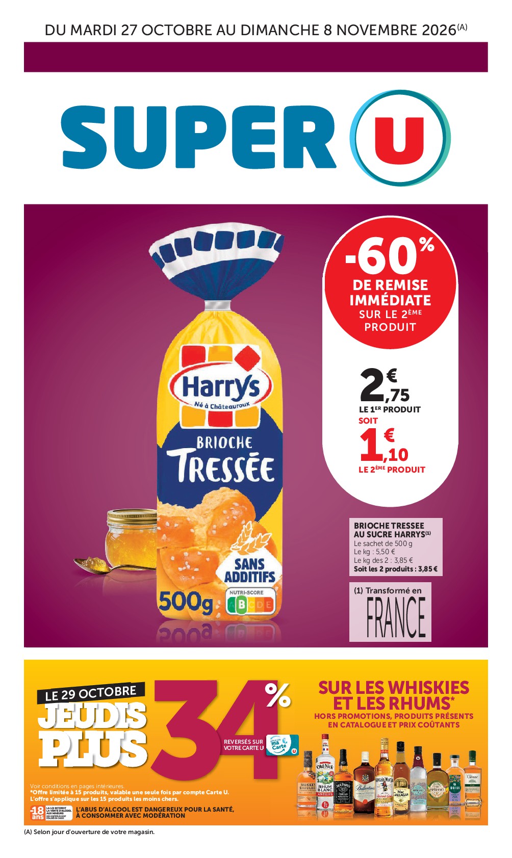 Prospectus Super U valide du du mardi 27/10/2026 au du dimanche 08/11/2026