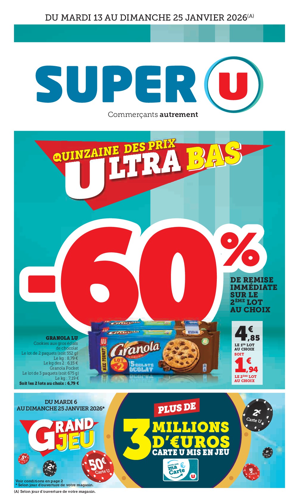 Découvrez les meilleures offres chez Carrefour, LIDL, et Auchan aujourd'hui : Ustensiles inox, Meuleuse sans fil, et Mangues à prix réduit en date du 2026-01-14 !