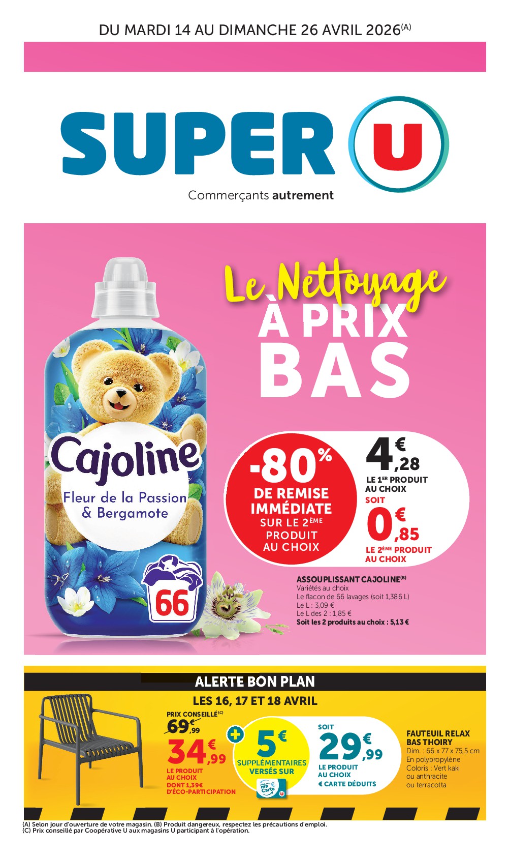 Prospectus Super U valide du du mardi 14/04/2026 au du dimanche 26/04/2026