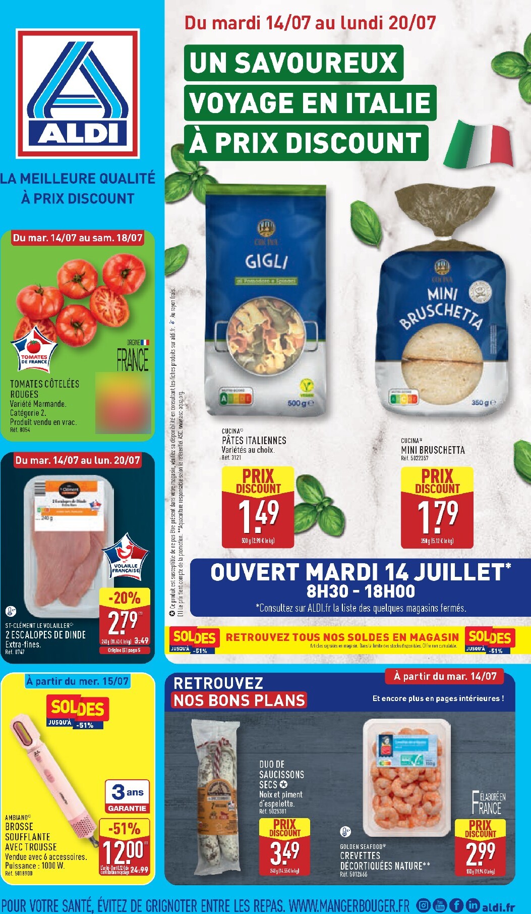 Flyer ALDI pour la semaine prochaine du du mardi 14/07/2026 au du lundi 20/07/2026