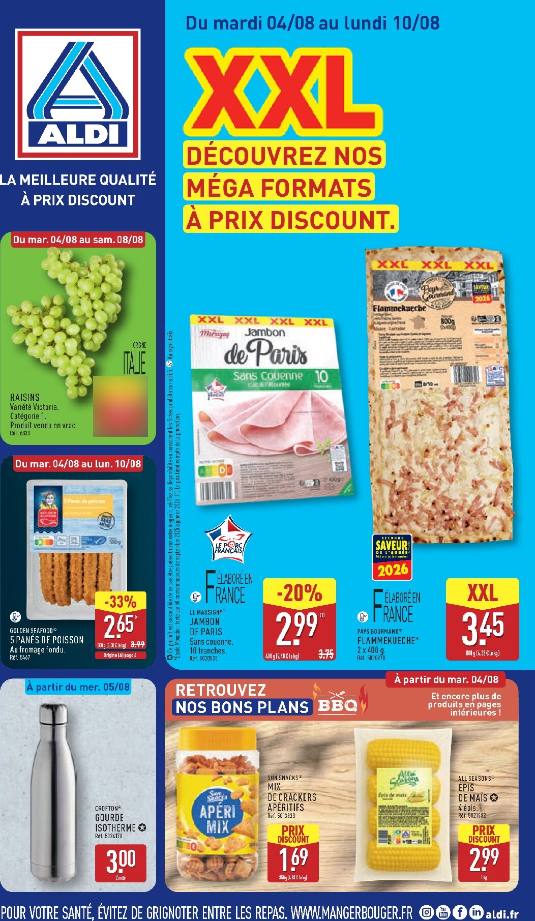 Flyer ALDI pour la semaine prochaine du du mardi 04/08/2026 au du lundi 10/08/2026
