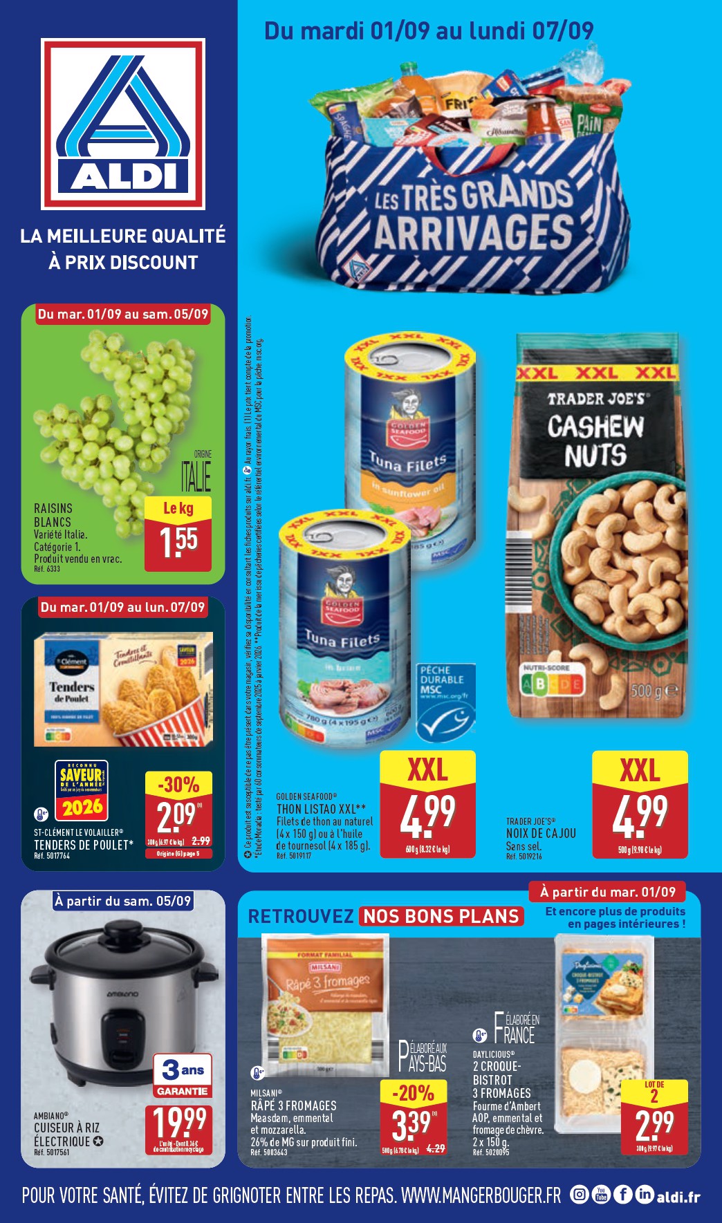 Current ALDI leaflet valid from du mardi 01/09/2026 to du lundi 07/09/2026
