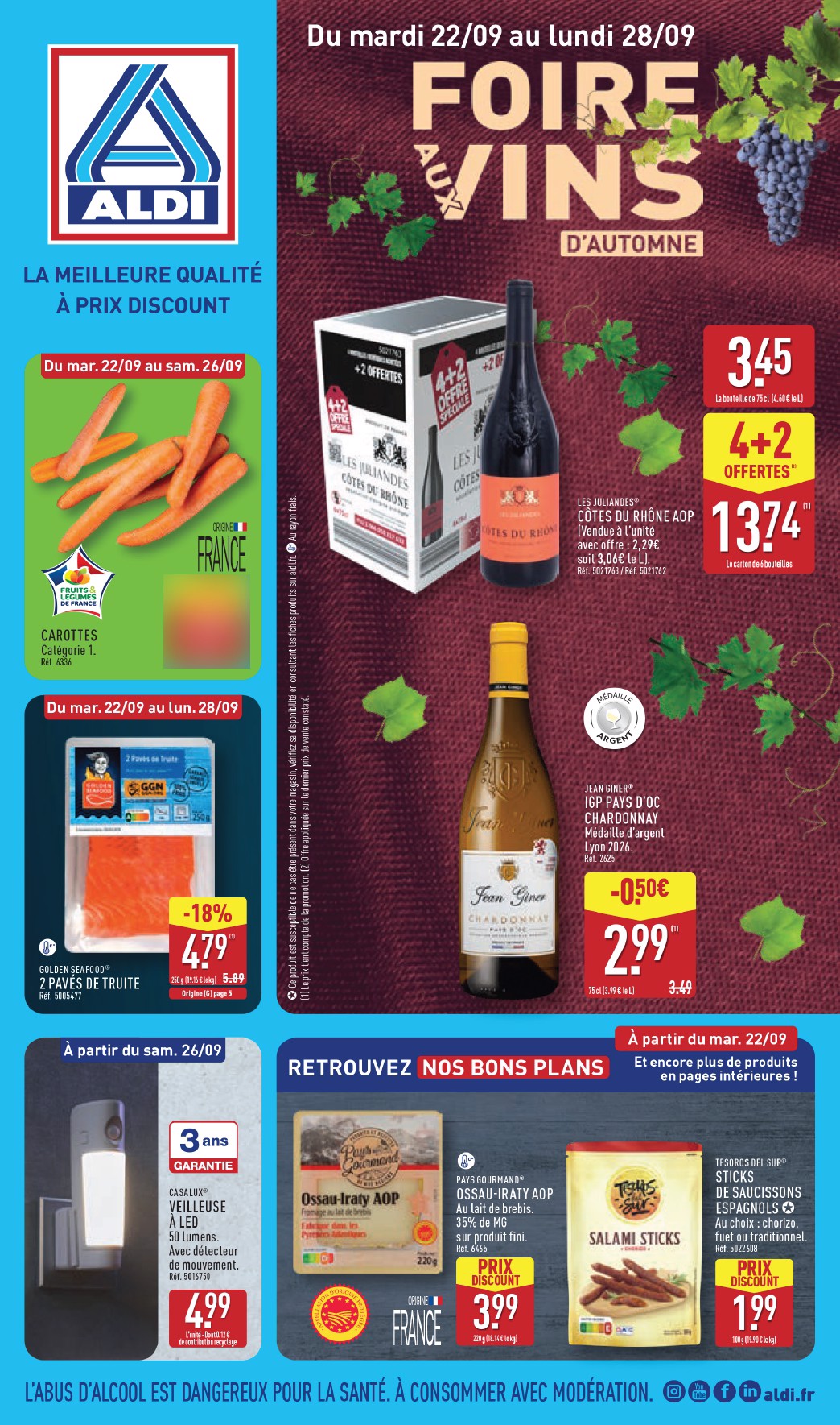 Flyer ALDI pour la semaine prochaine du du mardi 22/09/2026 au du lundi 28/09/2026