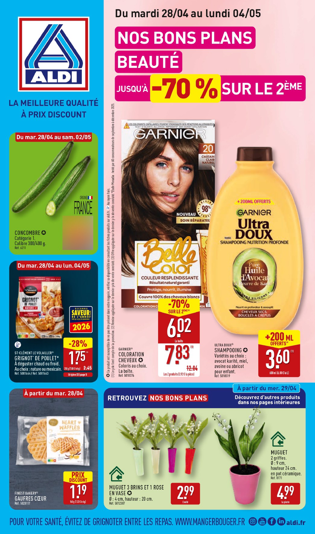 Flyer ALDI pour la semaine prochaine du du mardi 28/04/2026 au du lundi 04/05/2026