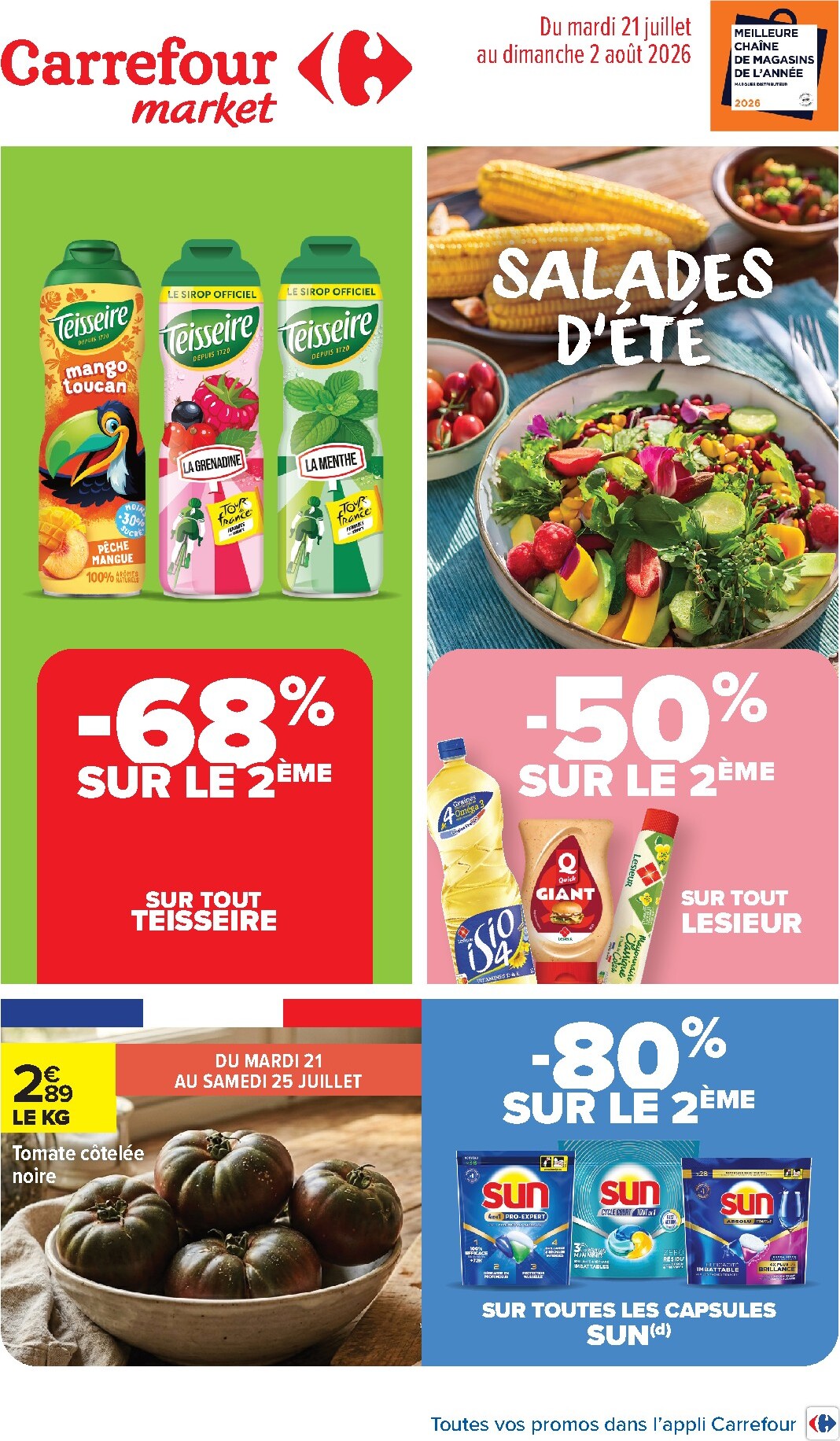 Flyer Carrefour Market - SALADES D'ÉTÉ pour la semaine prochaine du du mardi 21/07/2026 au du dimanche 02/08/2026