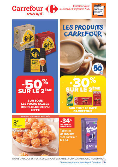 Flyer Carrefour Market pour la semaine prochaine du du mardi 25/08/2026 au du dimanche 06/09/2026