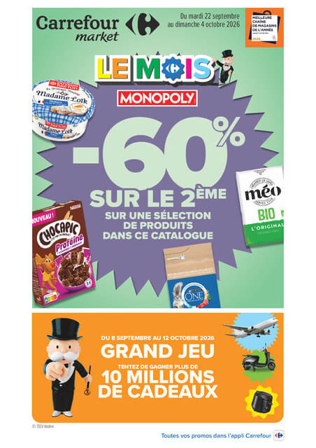 Flyer Carrefour Market pour la semaine prochaine du du mardi 22/09/2026 au du dimanche 04/10/2026