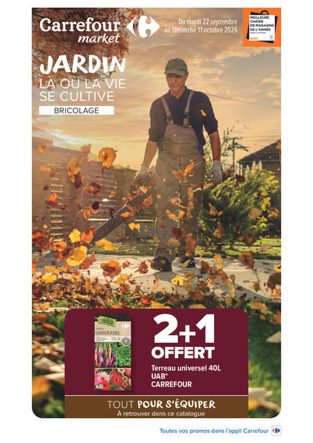 Flyer Carrefour Market - Là ou la vie se cultive pour la semaine prochaine du du mardi 22/09/2026 au du dimanche 11/10/2026