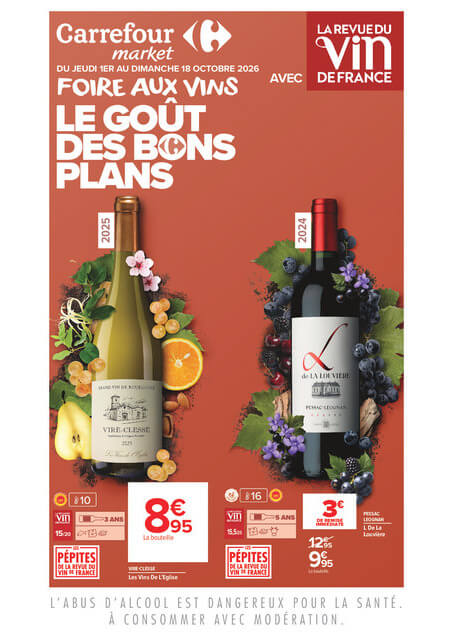 Flyer Carrefour Market - La Foire Aux Vins pour la semaine prochaine du de jeudi 01/10/2026 au du dimanche 18/10/2026