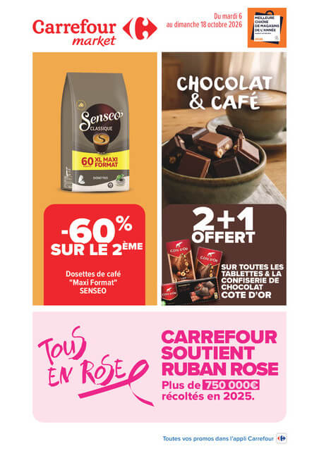 Flyer Carrefour Market pour la semaine prochaine du du mardi 06/10/2026 au du dimanche 18/10/2026