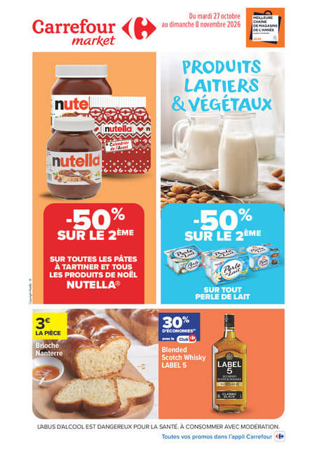 Flyer Carrefour Market pour la semaine prochaine du du mardi 27/10/2026 au du dimanche 08/11/2026
