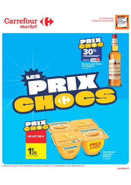 Flyer Carrefour Market - Les Prix Chocs pour la semaine prochaine du du mardi 27/10/2026 au du dimanche 08/11/2026