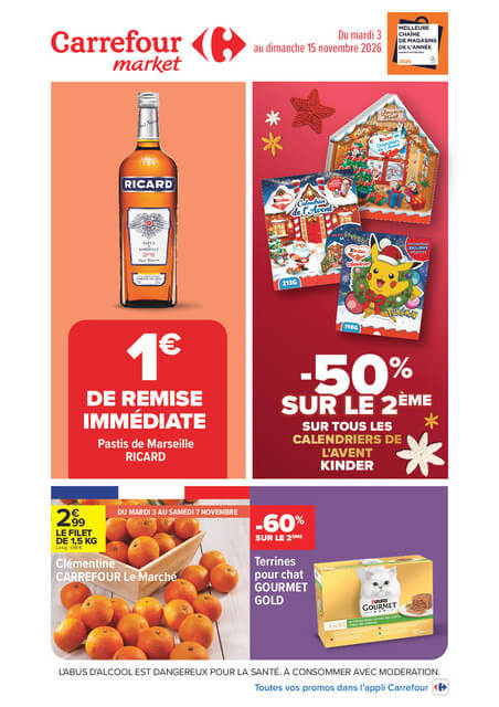 Flyer Carrefour Market pour la semaine prochaine du du mardi 03/11/2026 au du dimanche 15/11/2026