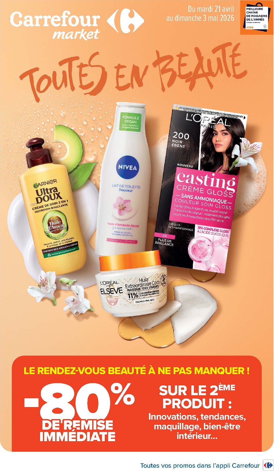 Flyer Carrefour Market - Beaute pour la semaine prochaine du du mardi 21/04/2026 au du dimanche 03/05/2026