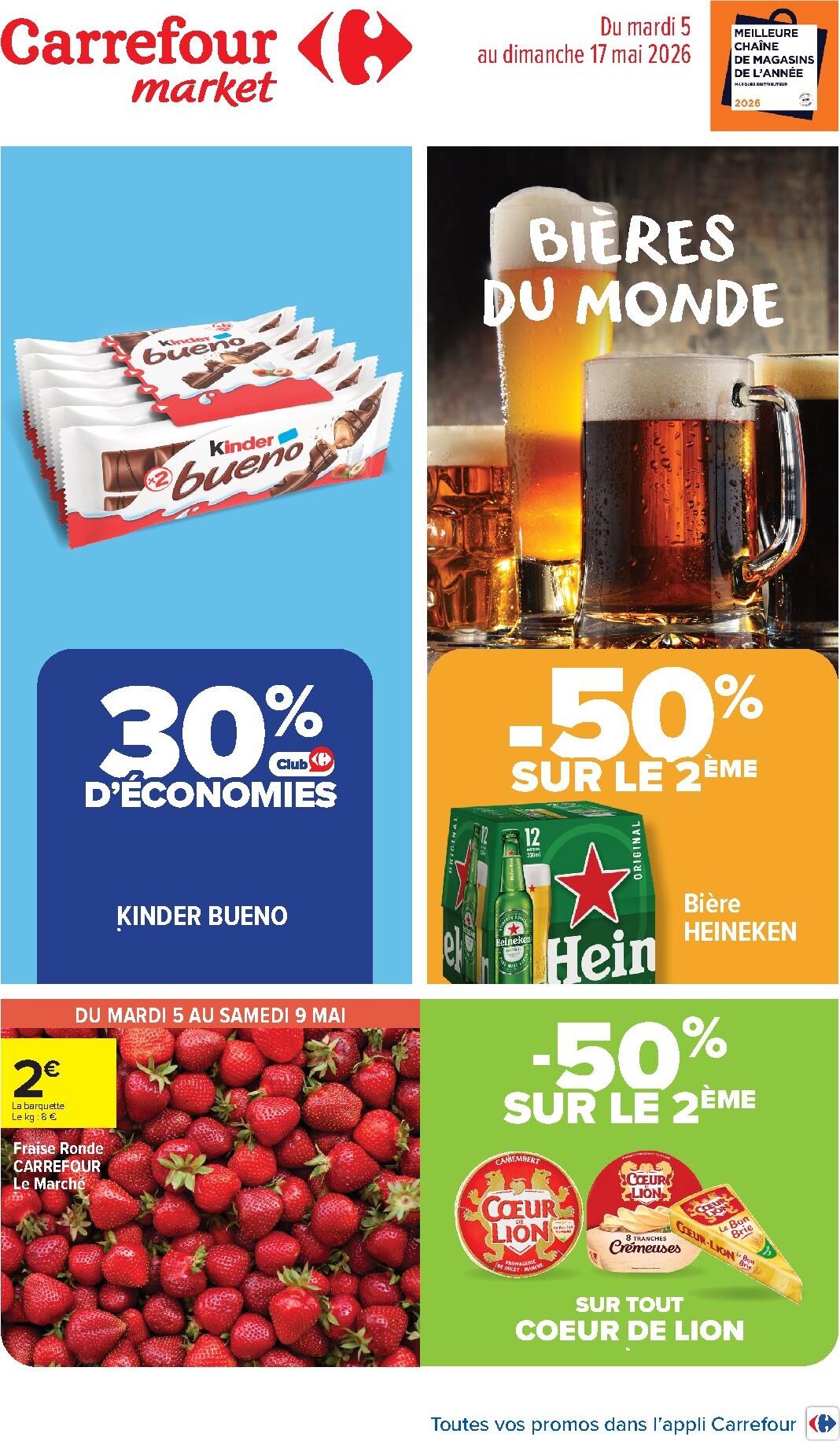 Flyer Carrefour Market pour la semaine prochaine du du mardi 05/05/2026 au du dimanche 17/05/2026