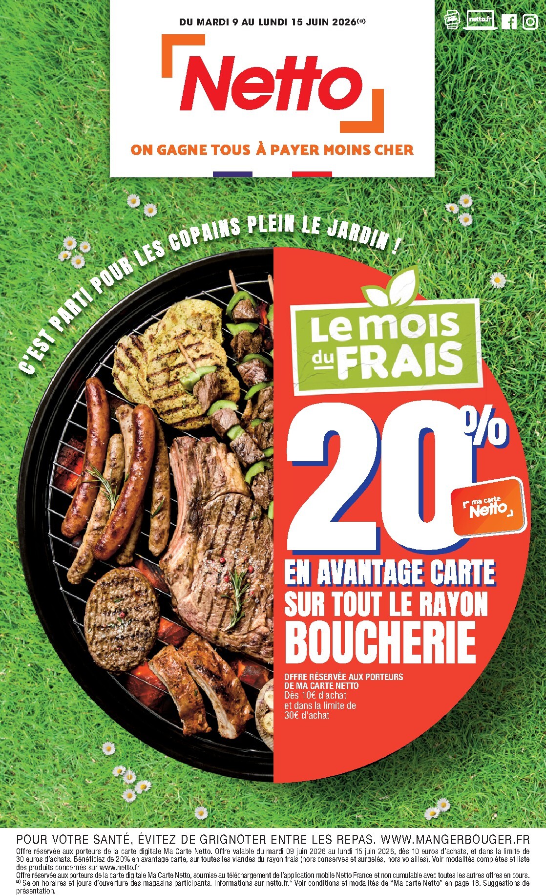 Flyer Netto pour la semaine prochaine du du mardi 09/06/2026 au du lundi 15/06/2026