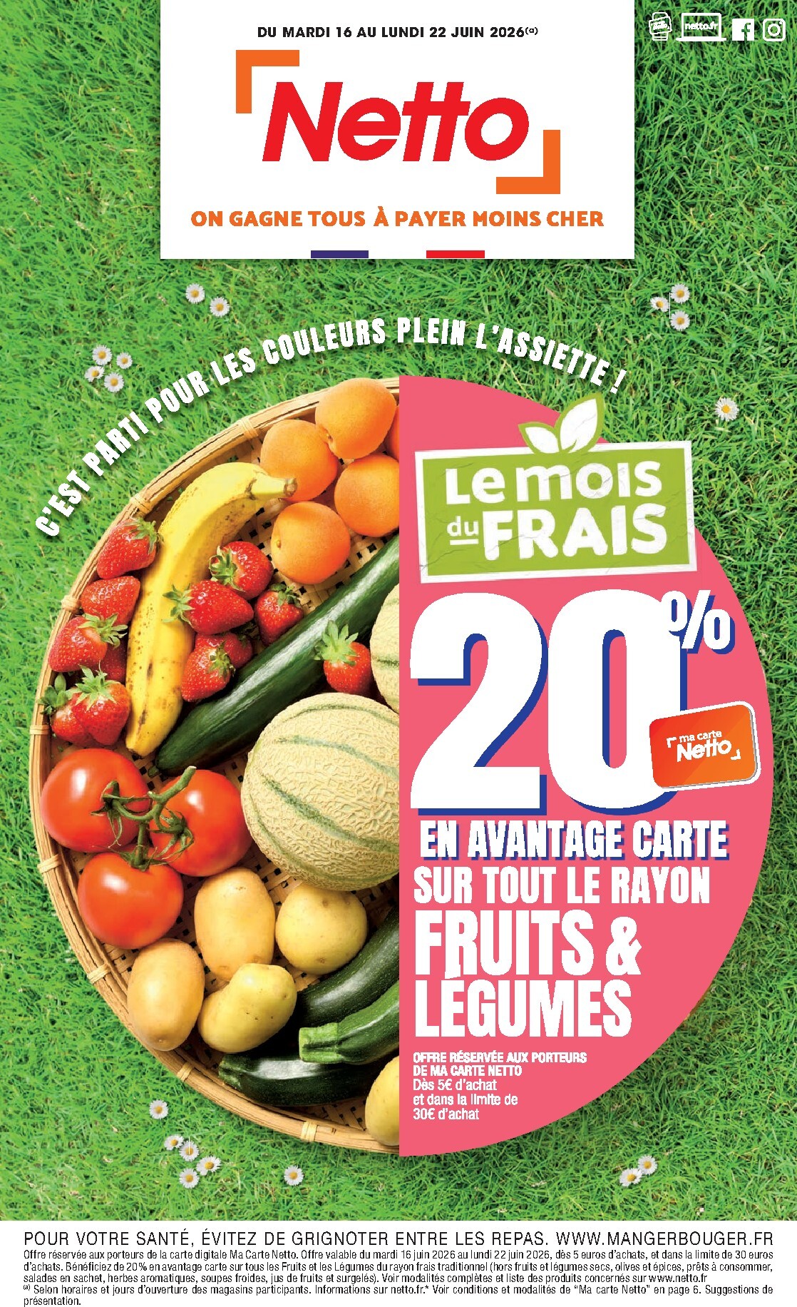 Flyer Netto pour la semaine prochaine du du mardi 16/06/2026 au du lundi 22/06/2026
