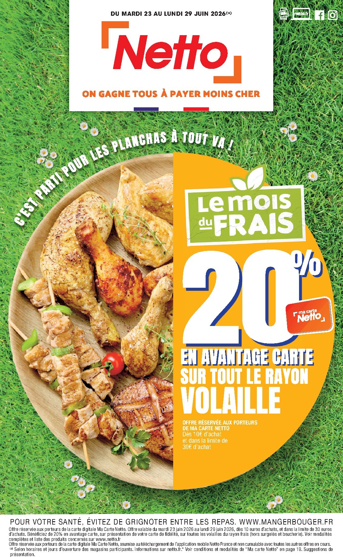 Flyer Netto pour la semaine prochaine du du mardi 23/06/2026 au du lundi 29/06/2026