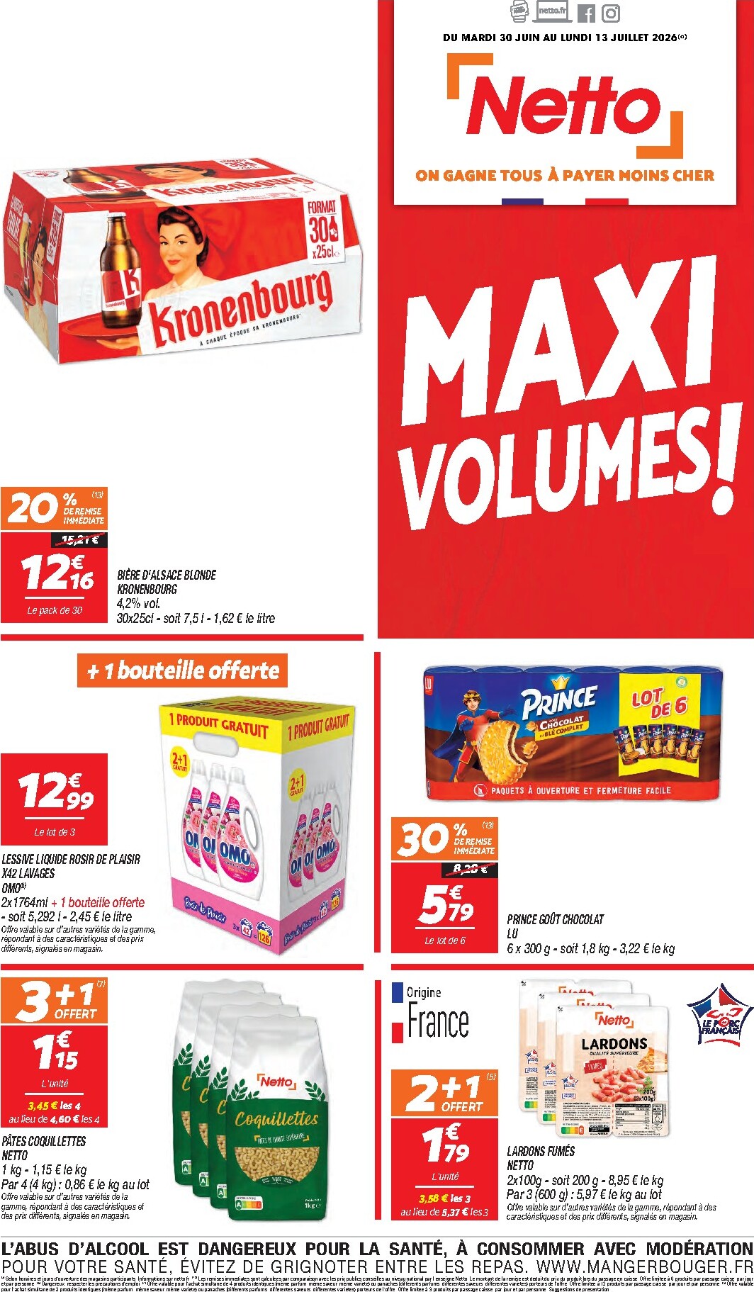 Flyer Netto pour la semaine prochaine du du mardi 30/06/2026 au du lundi 13/07/2026