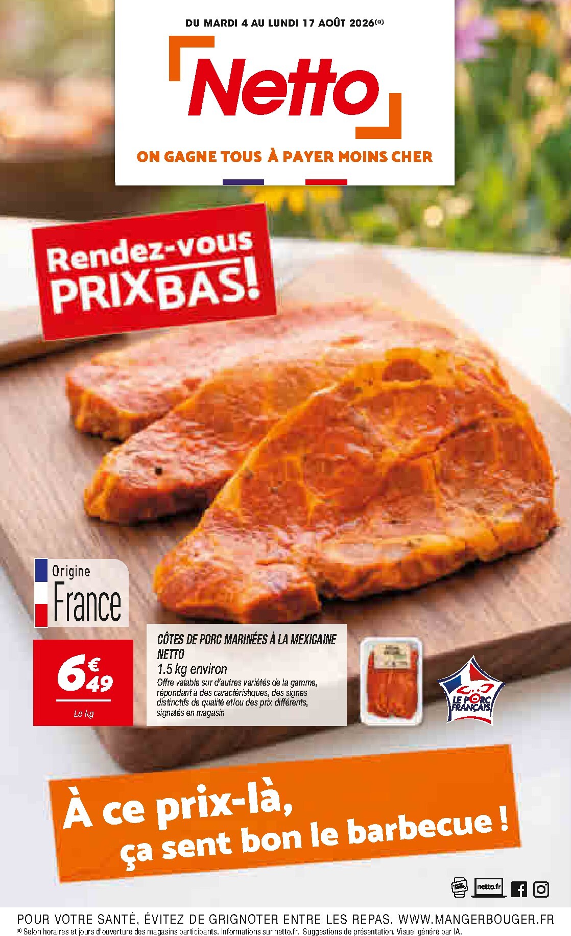 Prospectus Netto valide du du mardi 04/08/2026 au du lundi 17/08/2026