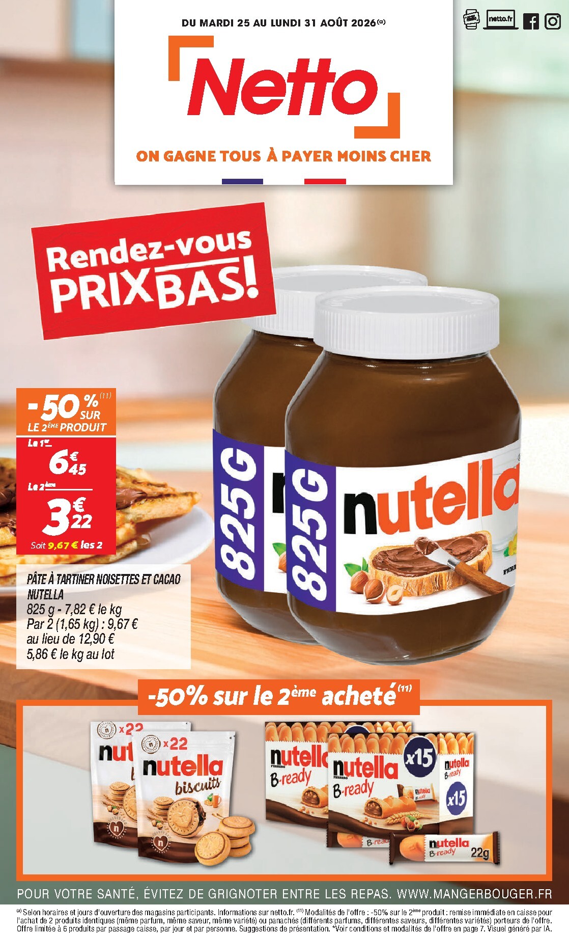 Flyer Netto pour la semaine prochaine du du mardi 25/08/2026 au du lundi 31/08/2026