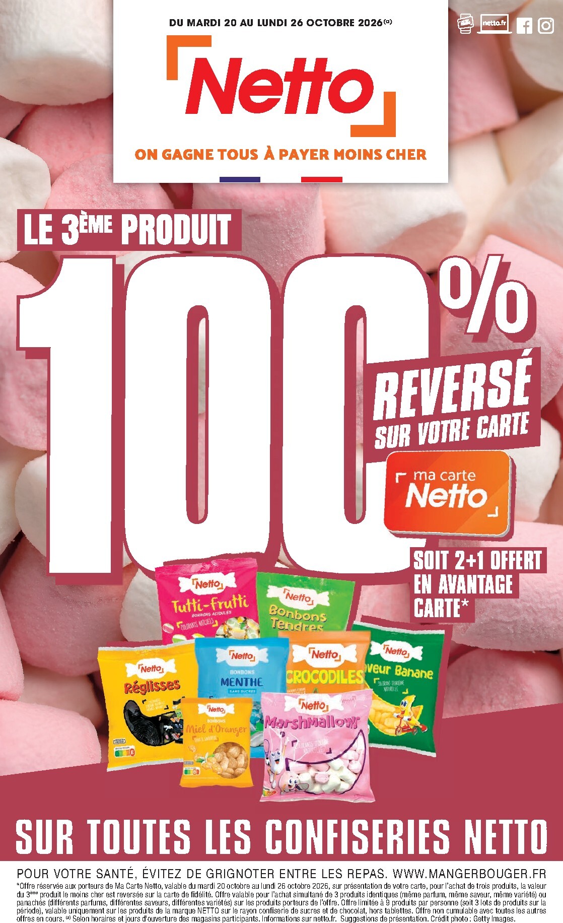 Flyer Netto pour la semaine prochaine du du mardi 20/10/2026 au du lundi 26/10/2026