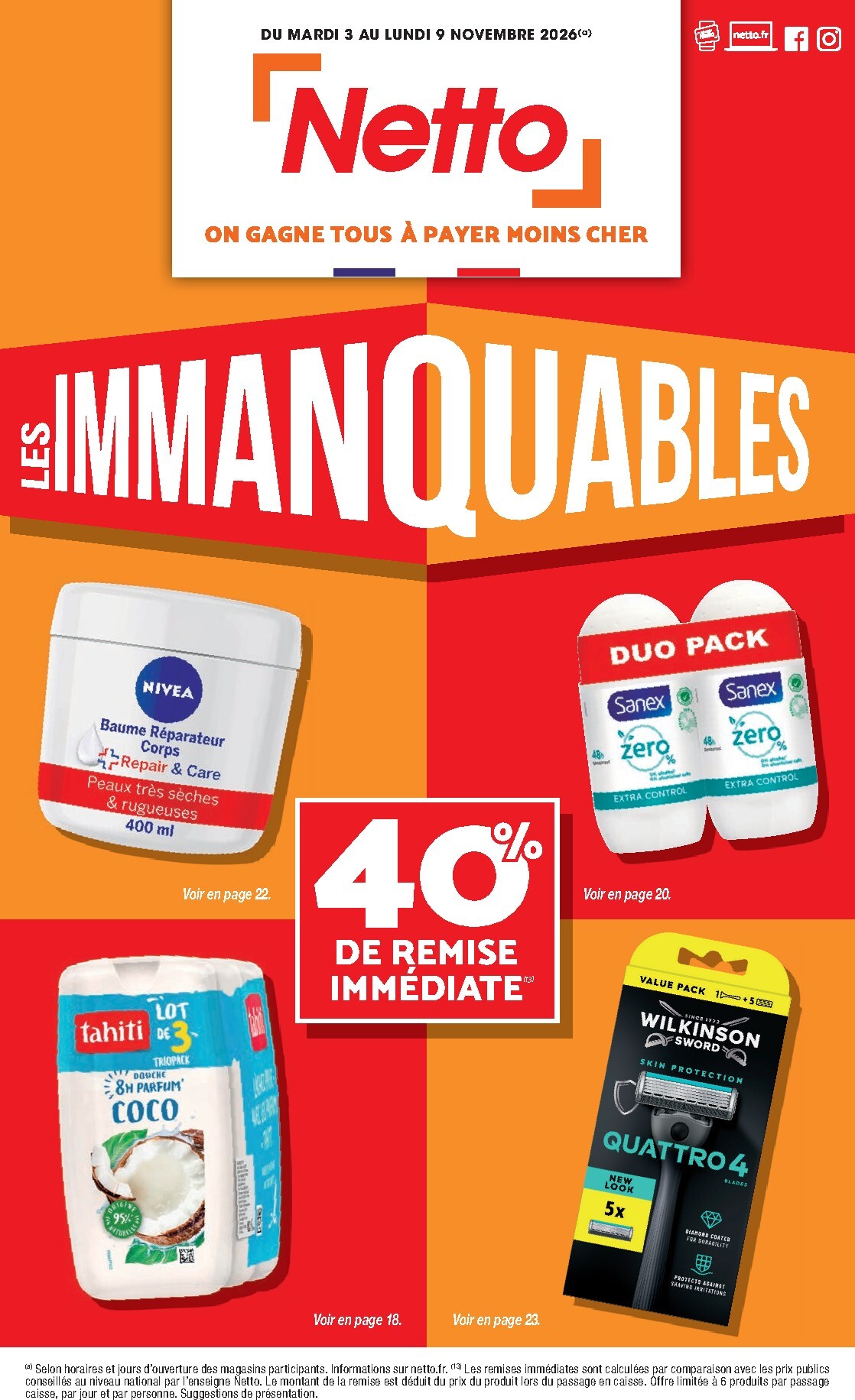 Flyer Netto pour la semaine prochaine du du mardi 03/11/2026 au du lundi 09/11/2026