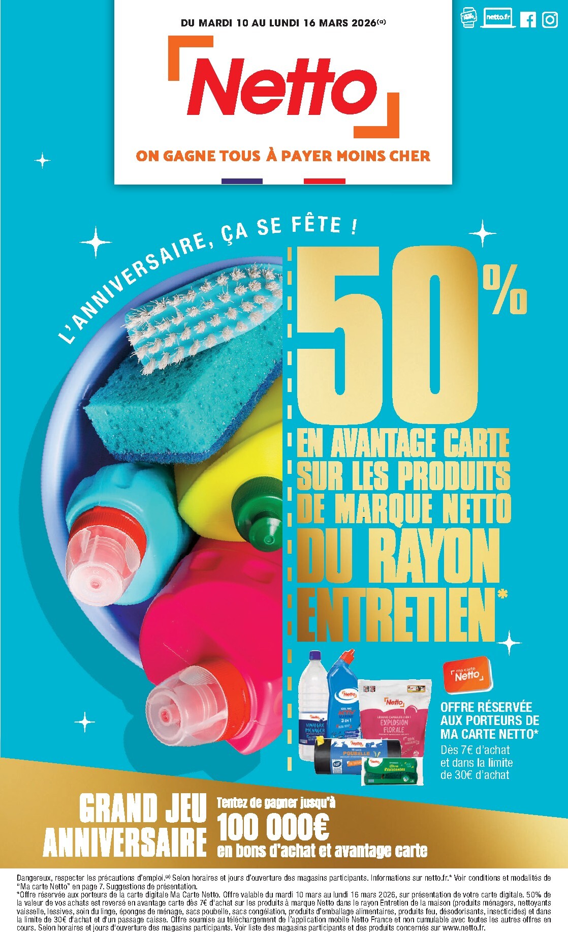 Catalogue Netto - L'anniversaire, ça se fête ! valable du 10/03/2026 au 16/03/2026