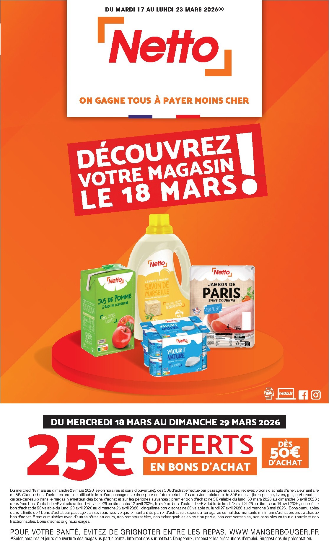 Catalogue Netto - Découvrez votre magasin valable du 17/03/2026 au 23/03/2026