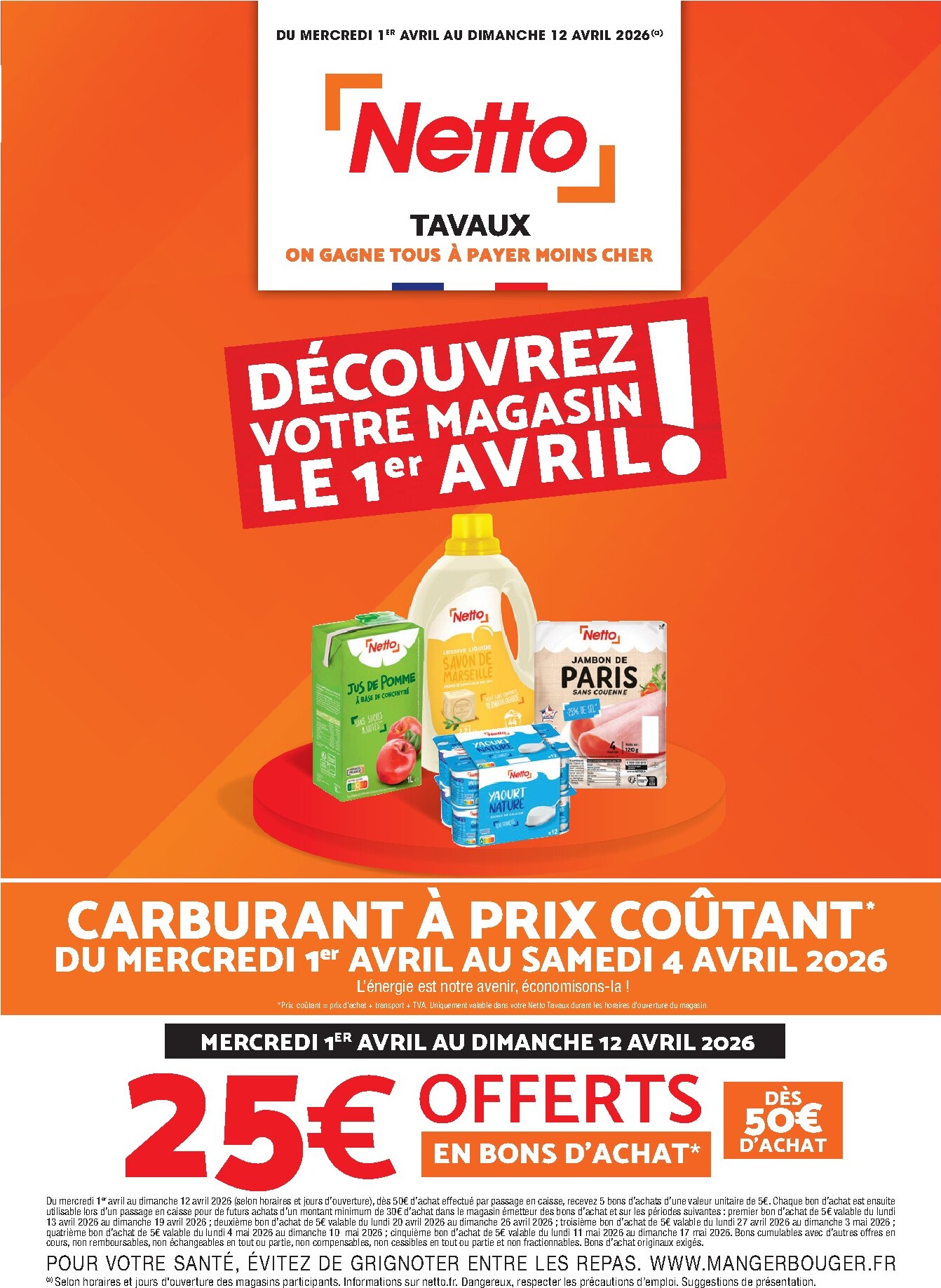 Current Netto - Découvrez votre magasin ! leaflet valid from du mercredi 01/04/2026 to du dimanche 12/04/2026