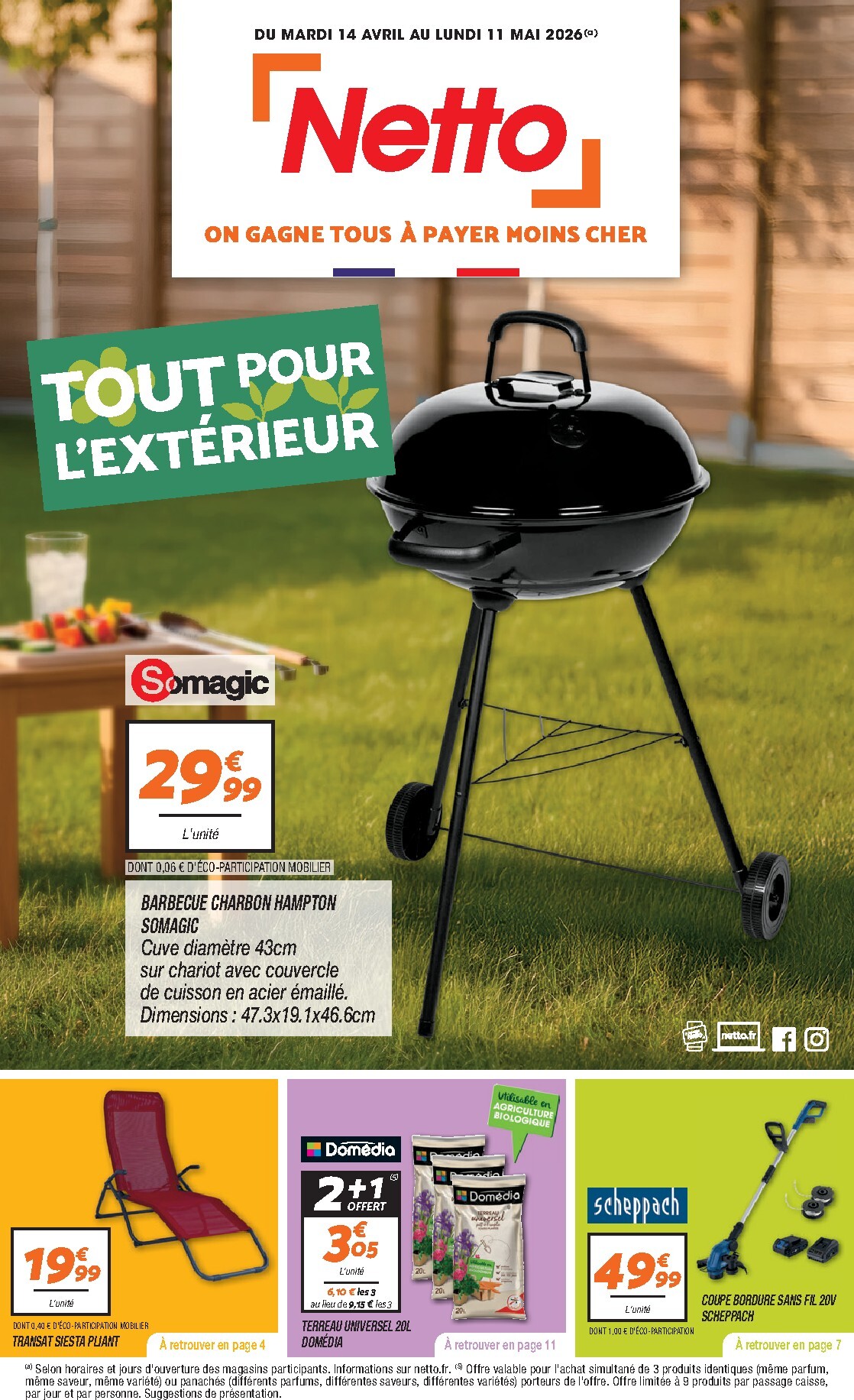 Flyer Netto - Jardin pour la semaine prochaine du du mardi 14/04/2026 au du lundi 11/05/2026