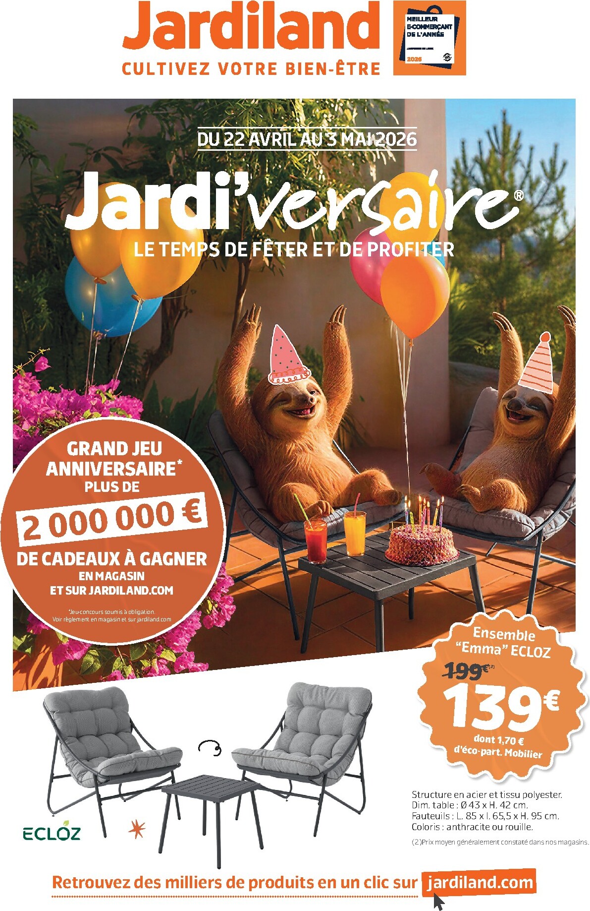 Prospectus Jardiland valide du du mercredi 22/04/2026 au du dimanche 03/05/2026
