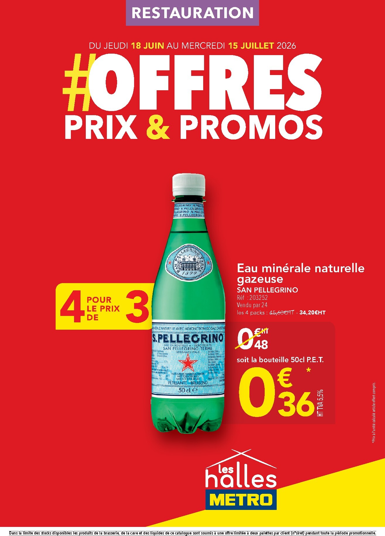 Current Metro - Offres Prix & Promos Restauration leaflet valid from de jeudi 18/06/2026 to du mercredi 15/07/2026