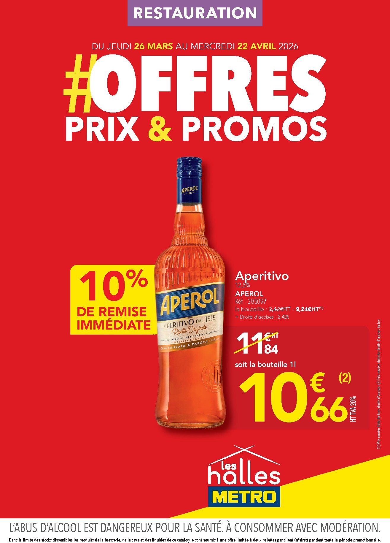 Catalogue Metro - Offres Prix & Promos Restauration valable du 26/03/2026 au 22/04/2026