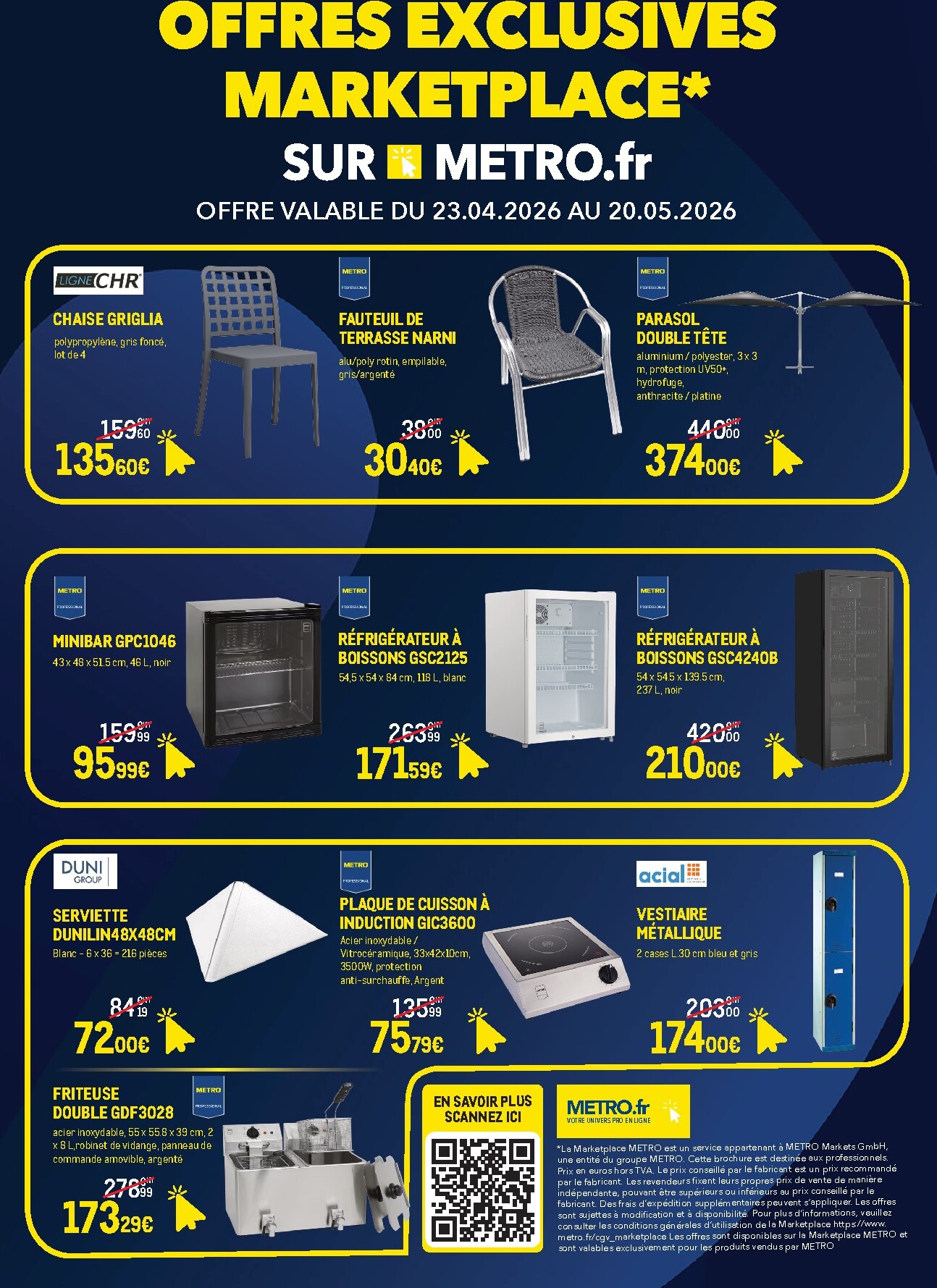 Current Metro - Marketplace leaflet valid from de jeudi 23/04/2026 to du mercredi 20/05/2026