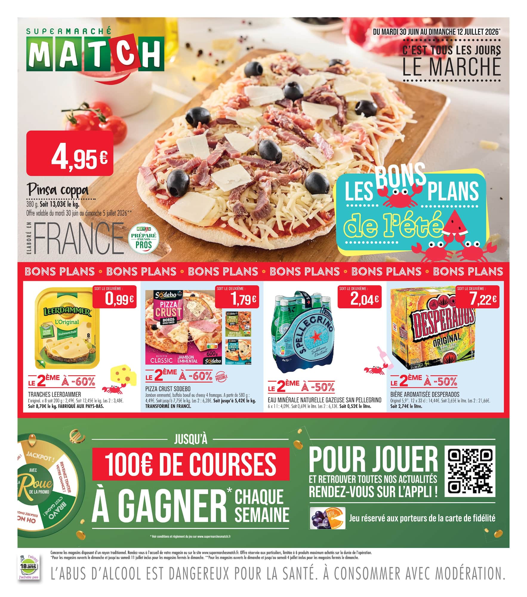 Flyer Match pour la semaine prochaine du du mardi 30/06/2026 au du dimanche 12/07/2026