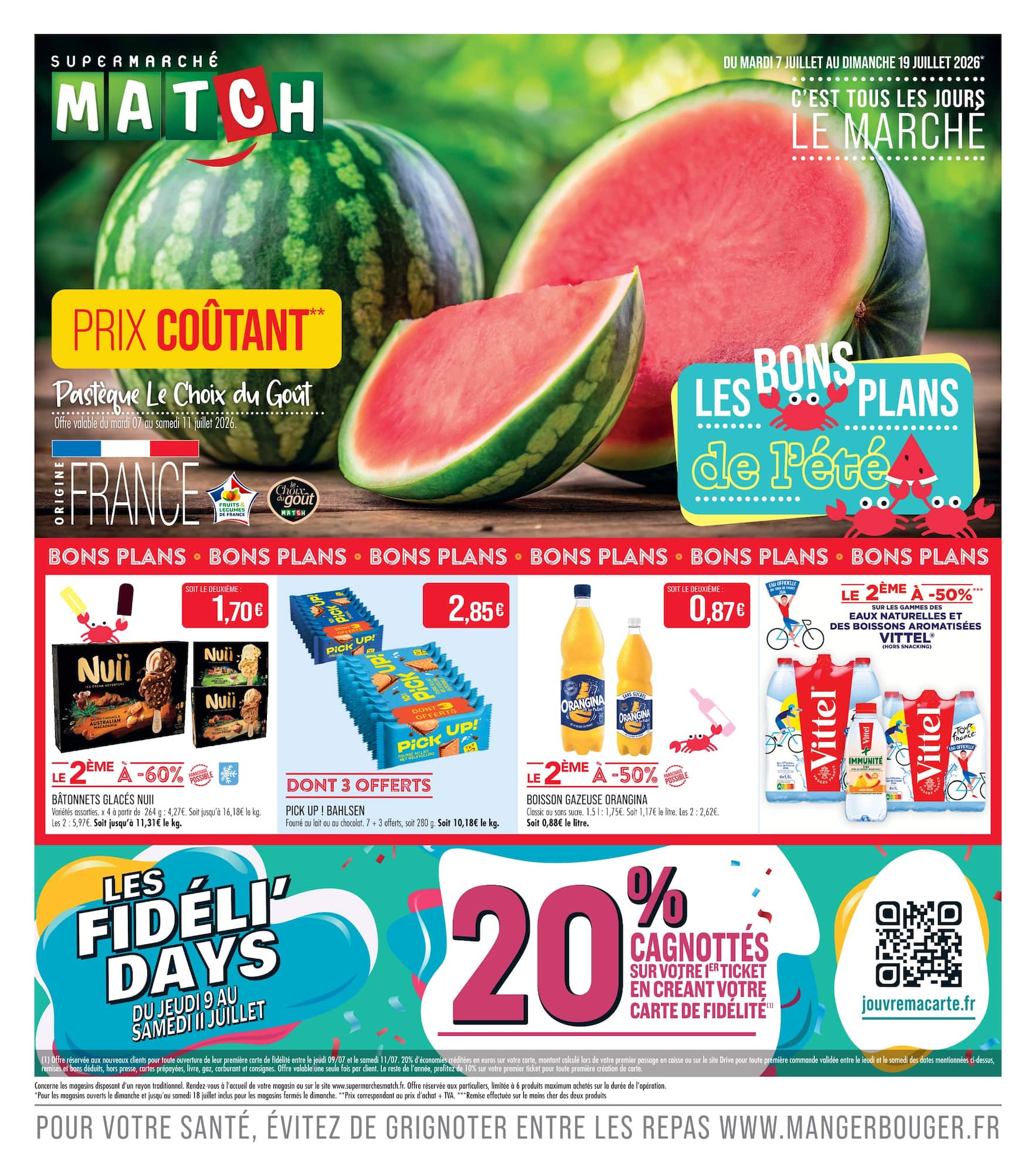 Current Match leaflet valid from du mardi 07/07/2026 to du dimanche 19/07/2026