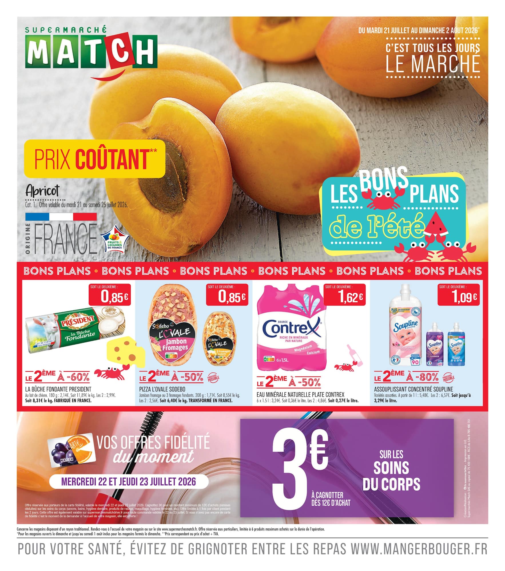 Flyer Match - LES BONS PLANS de l'été pour la semaine prochaine du du lundi 20/07/2026 au du dimanche 02/08/2026