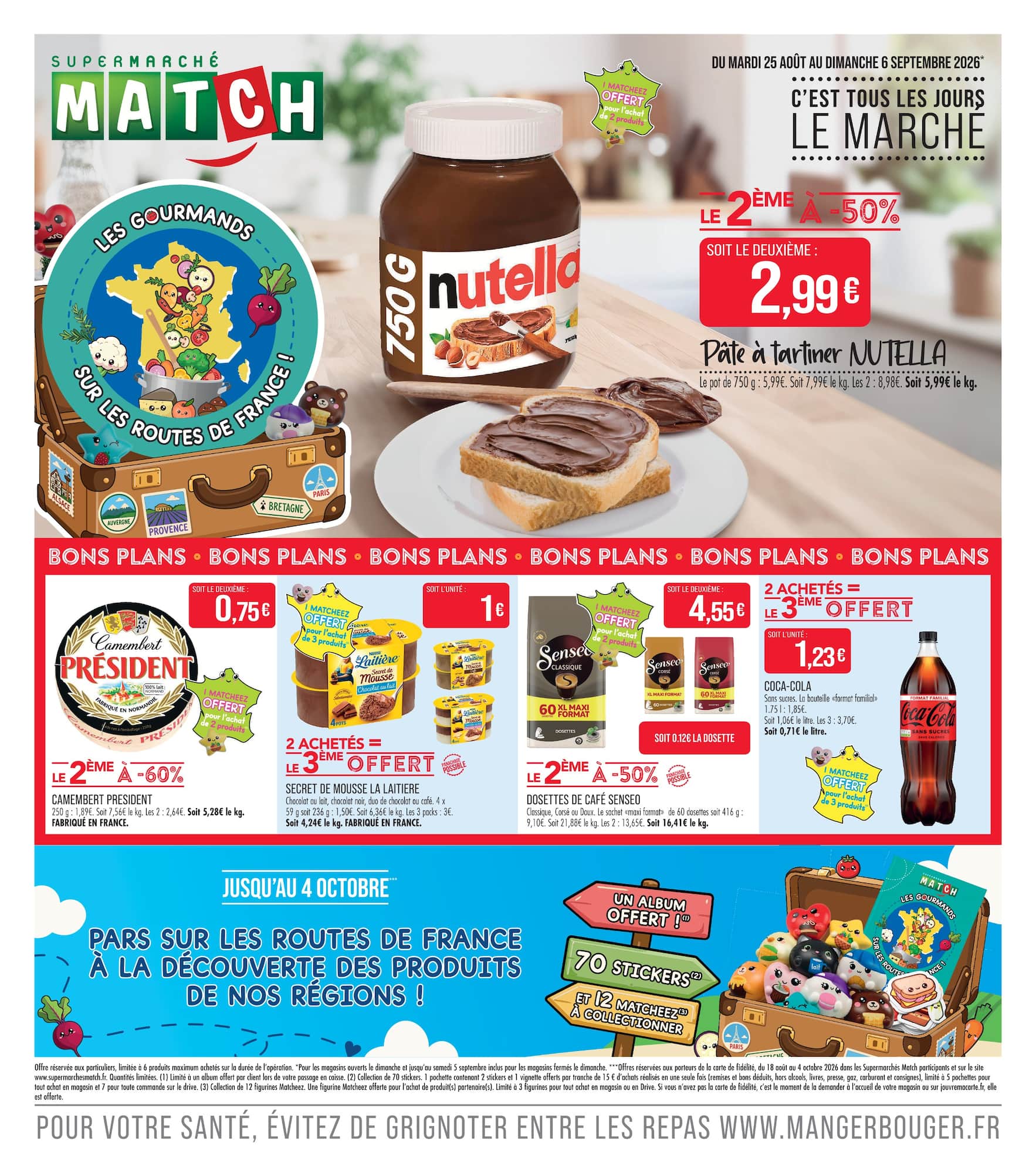 Flyer Match pour la semaine prochaine du du mardi 25/08/2026 au du dimanche 06/09/2026